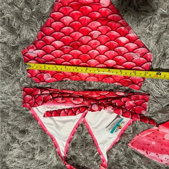 Sun Tails Keiki Monofin Mermaid Tail And Bikini For Child Sized Large 8/10,10